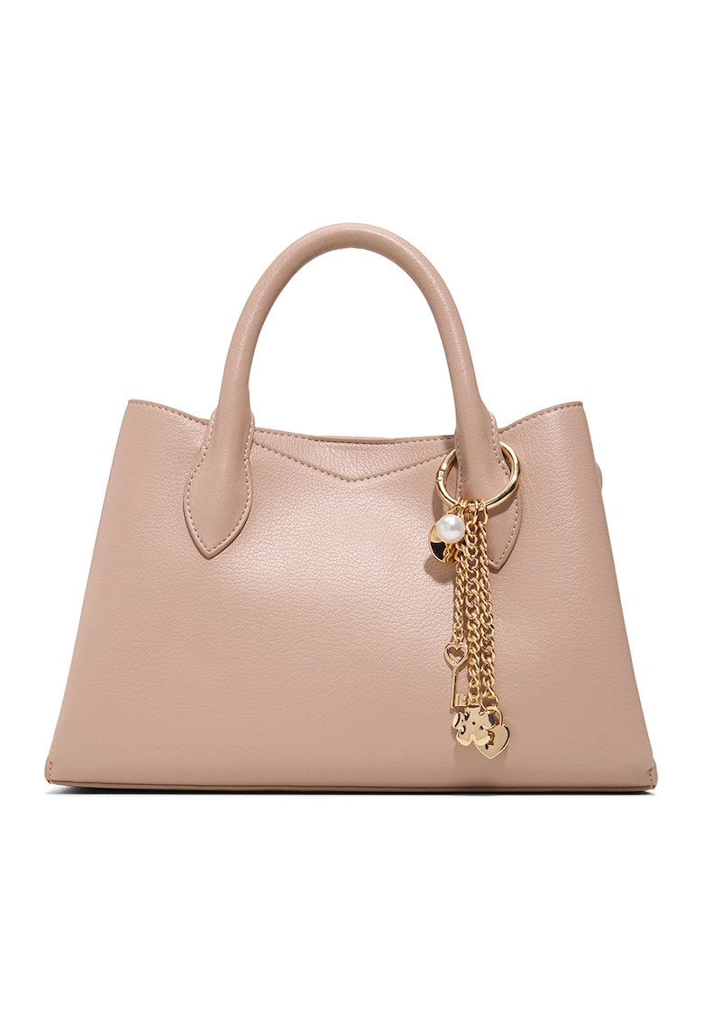 Geanta din piele ecologica cu bareta de umar si doua compartimente Carimma