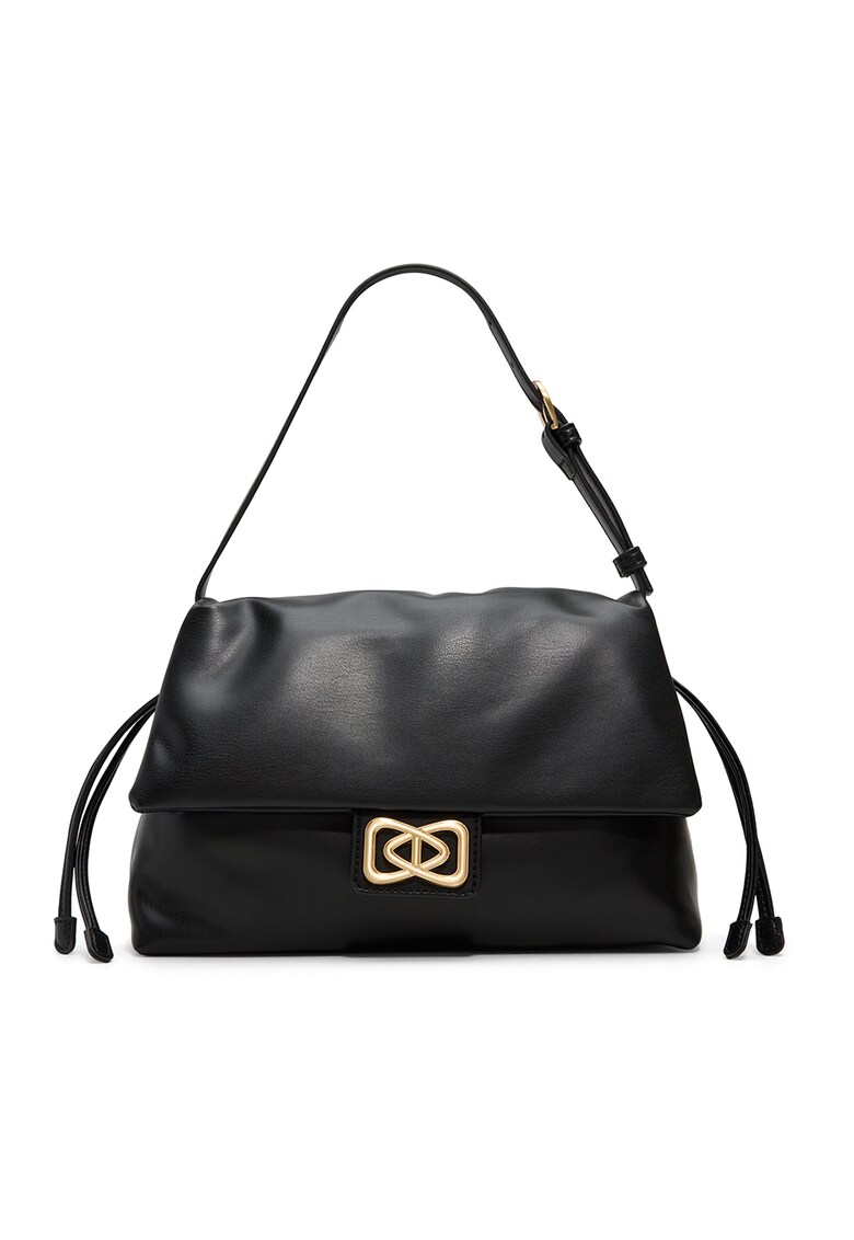 Geanta din piele ecologica cu bareta de umar si inchidere cu clapa Eelinora