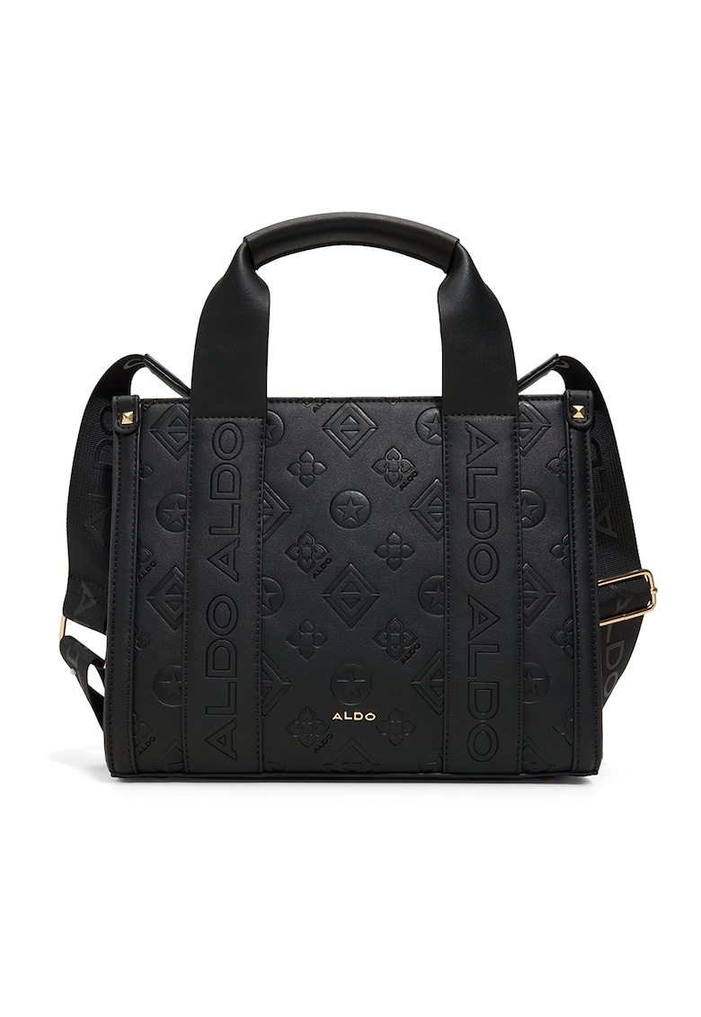 Geanta din piele ecologica cu bareta de umar Qianwan - Negru