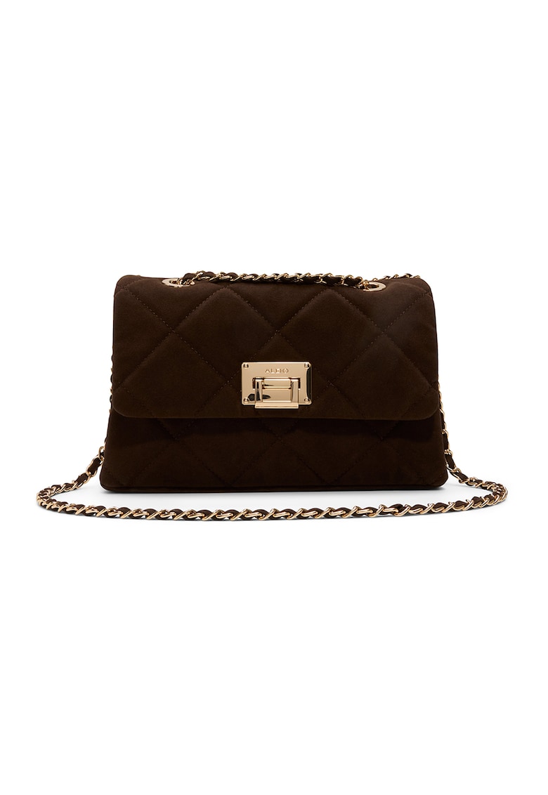 Geanta crossbody din material textil Simkee - Maro inchis