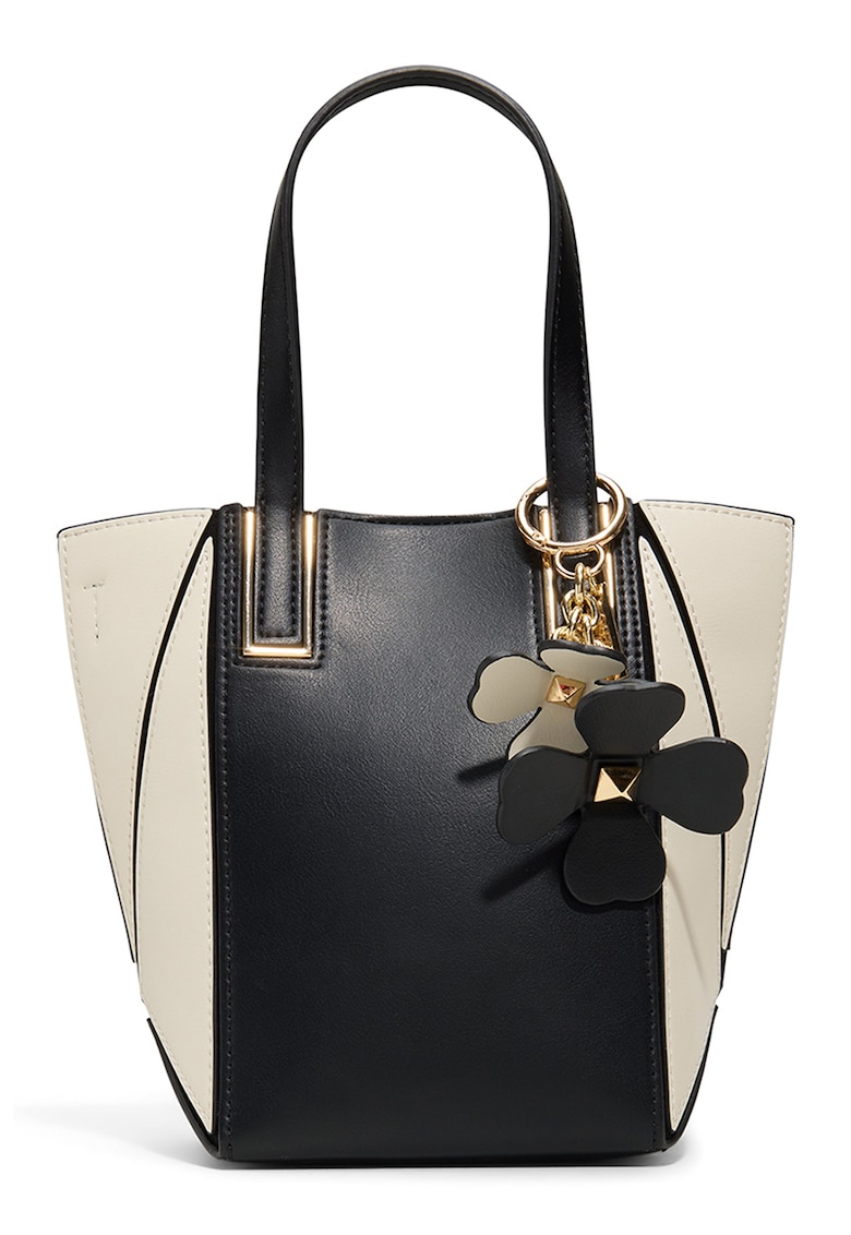 Geanta mica din piele ecologica Prisma - Negru/Crem