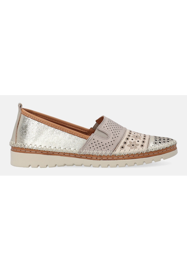 Balerini wedge din piele