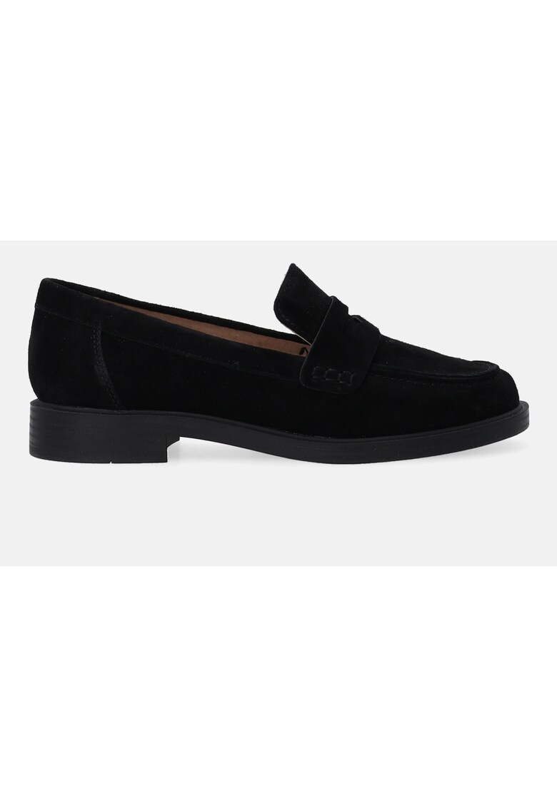 Pantofi loafer uni din piele intoarsa1