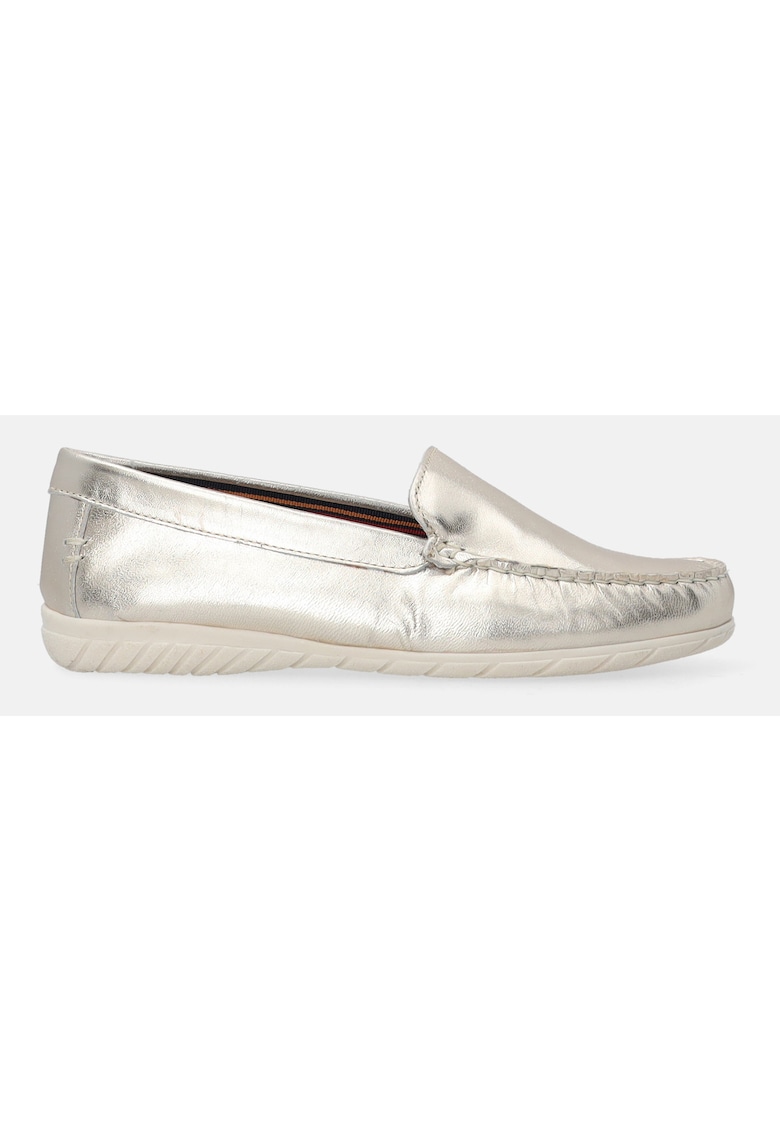 Pantofi loafers cu aspect metalic