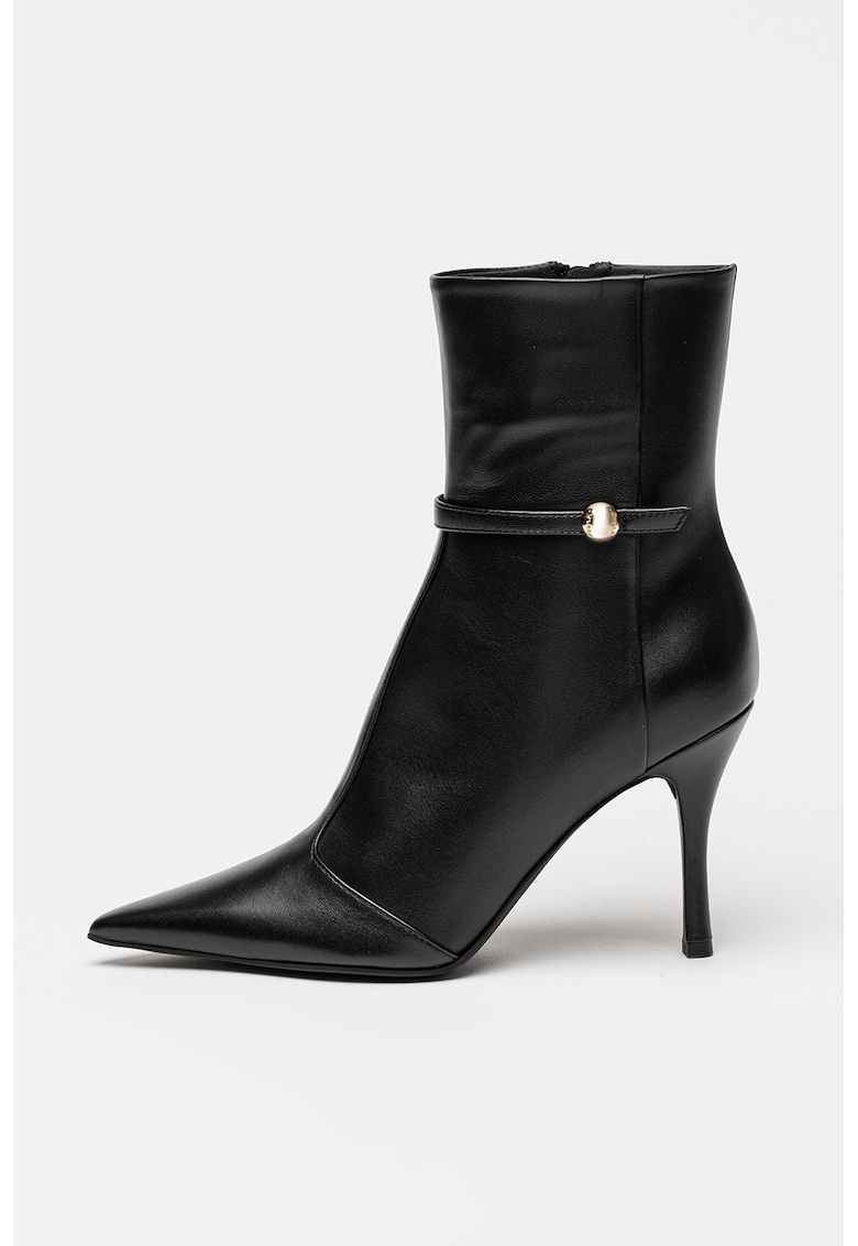 Botine din piele Sfera - Negru