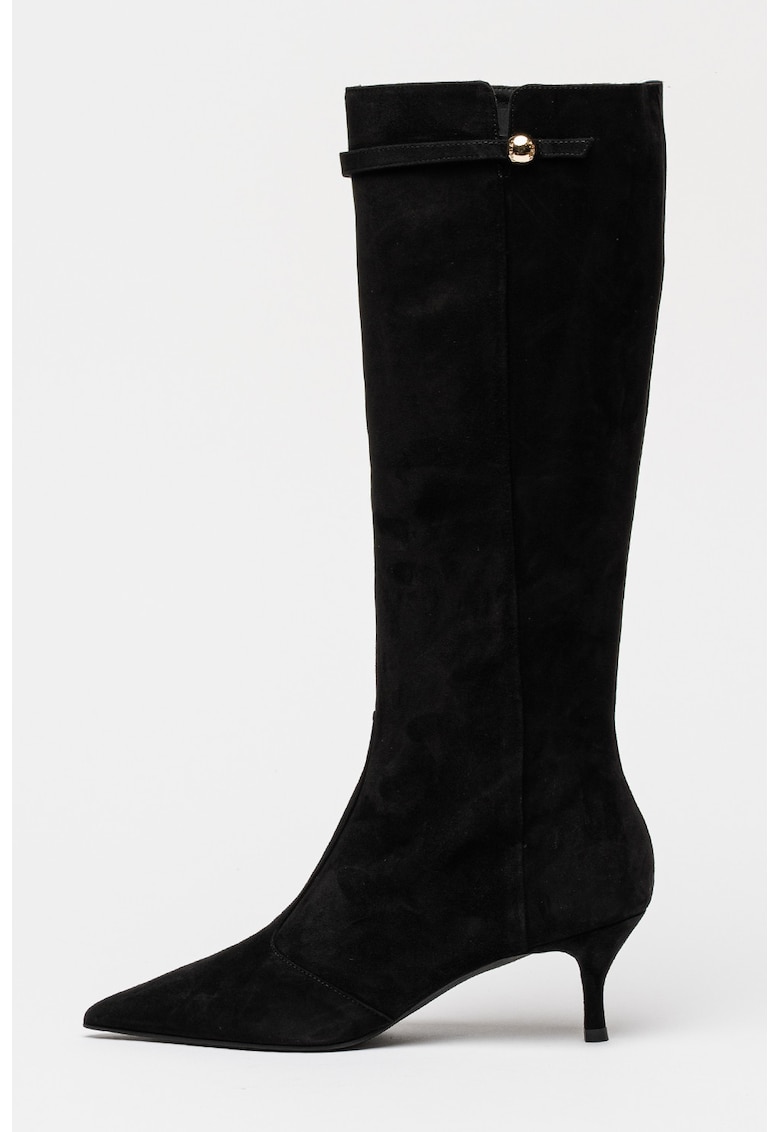 Cizme mid-calf din piele intoarsa Sfera