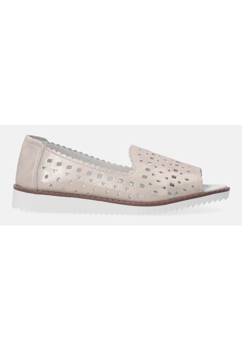 Sandale din piele cu varful decupat