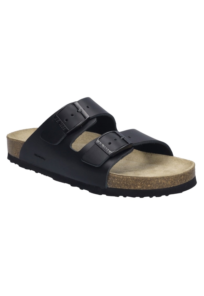 Slapi pentru dama HERMINE 01 - piele naturala - negru