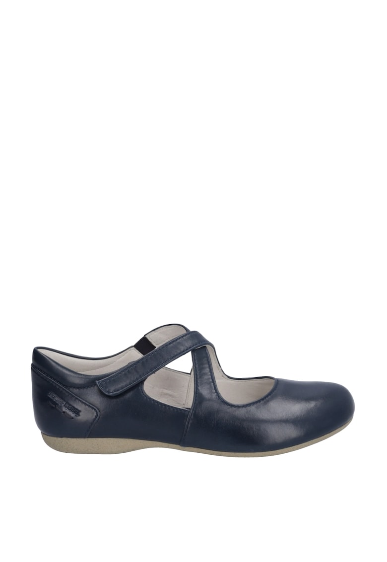 Pantofi dama FIONA 72 - piele naturala - albastru - fixare Velcro