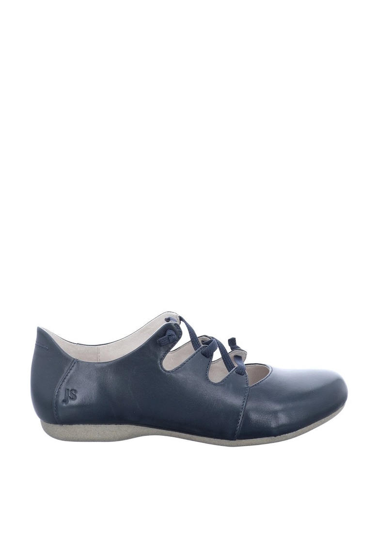 Pantofi dama FIONA 04 - piele naturala - albastru marin - cu sireturi -