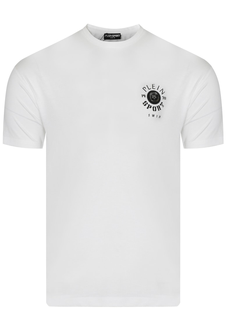 Tricou din bumbac cu detaliu logo pe piept