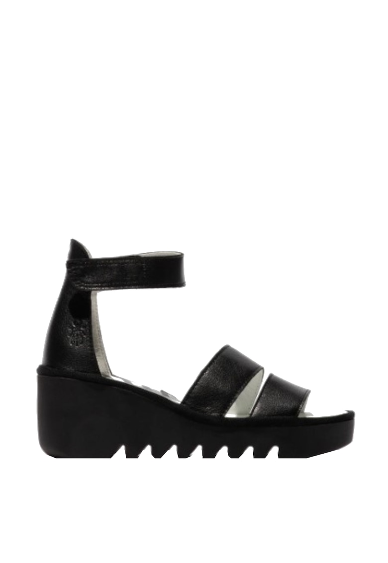 Sandale dama BONO 290 - negru - piele naturala - fixare Velcro