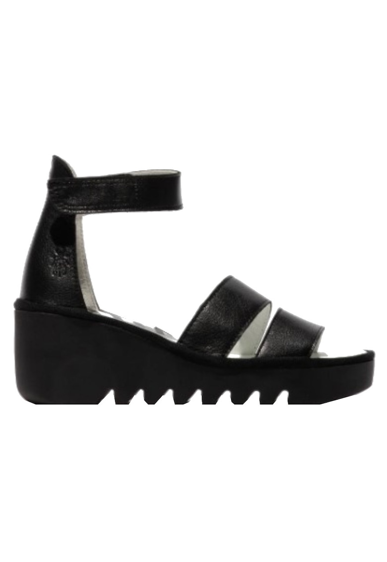 Sandale dama BONO 290 - negru - piele naturala - fixare Velcro