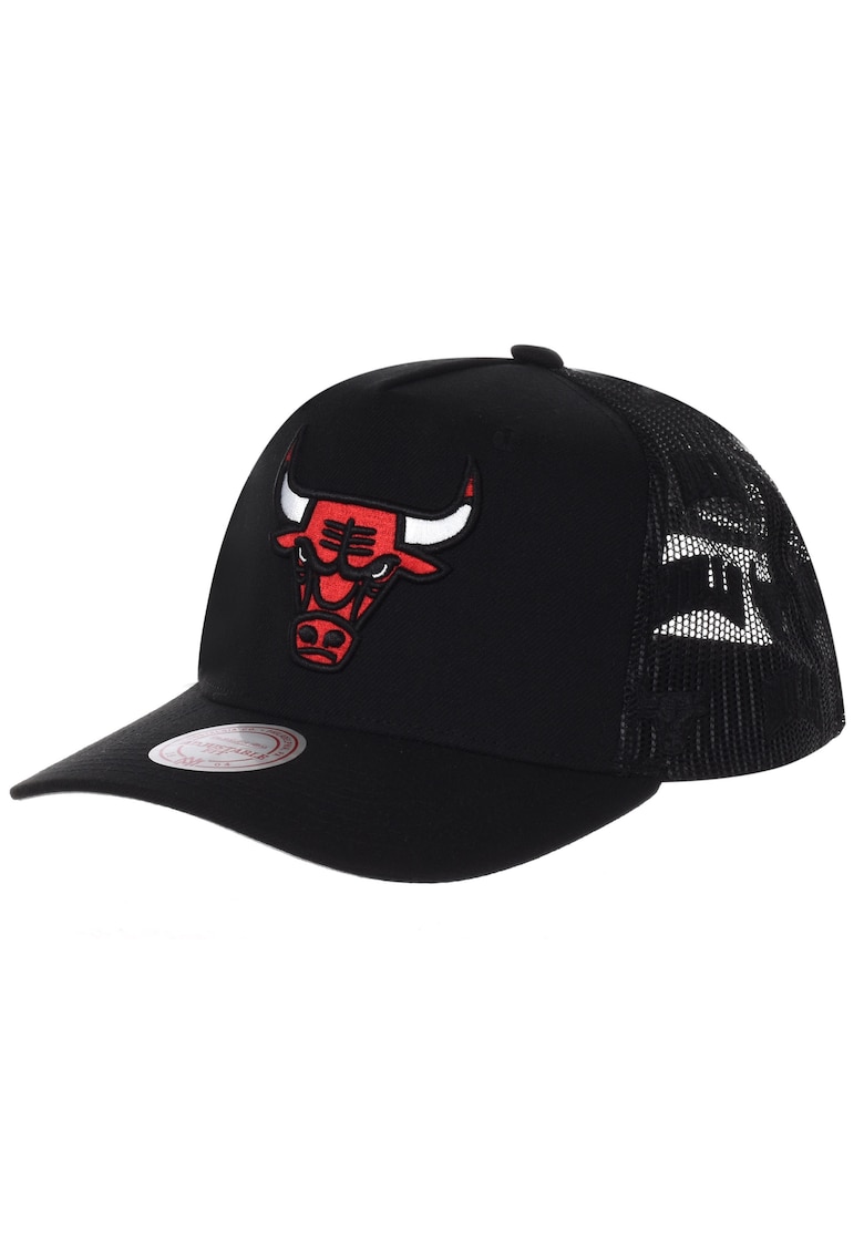 Sapca Baseball Barbati - Monogram Trucker Bulls - Reglabila - Stilata Si Confortabila - Ideala Pentru Uz Zilnic - Rezistenta - Cu Logo Imprimat - Marime Universala - Negru