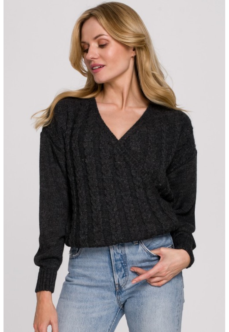 Pulover cu design cu torsade