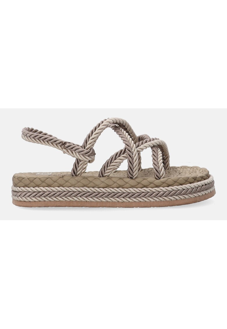 Sandale espadrile cu aspect impletit