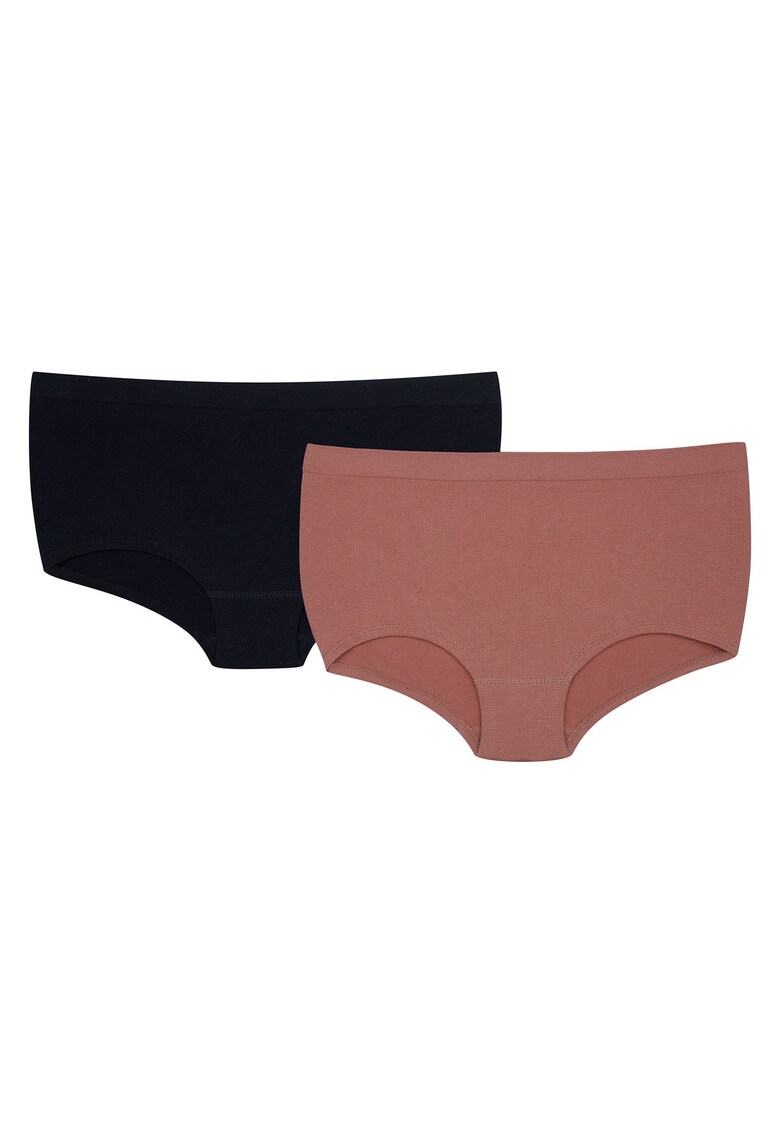 Chiloti dama tip short set de 2 perechi Bait negru - mauve