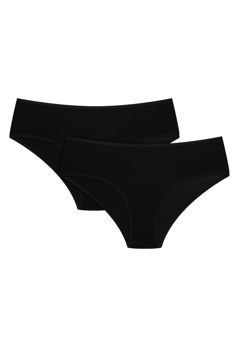 Chiloti dama hipster Blue  set de 2 perechi Negru