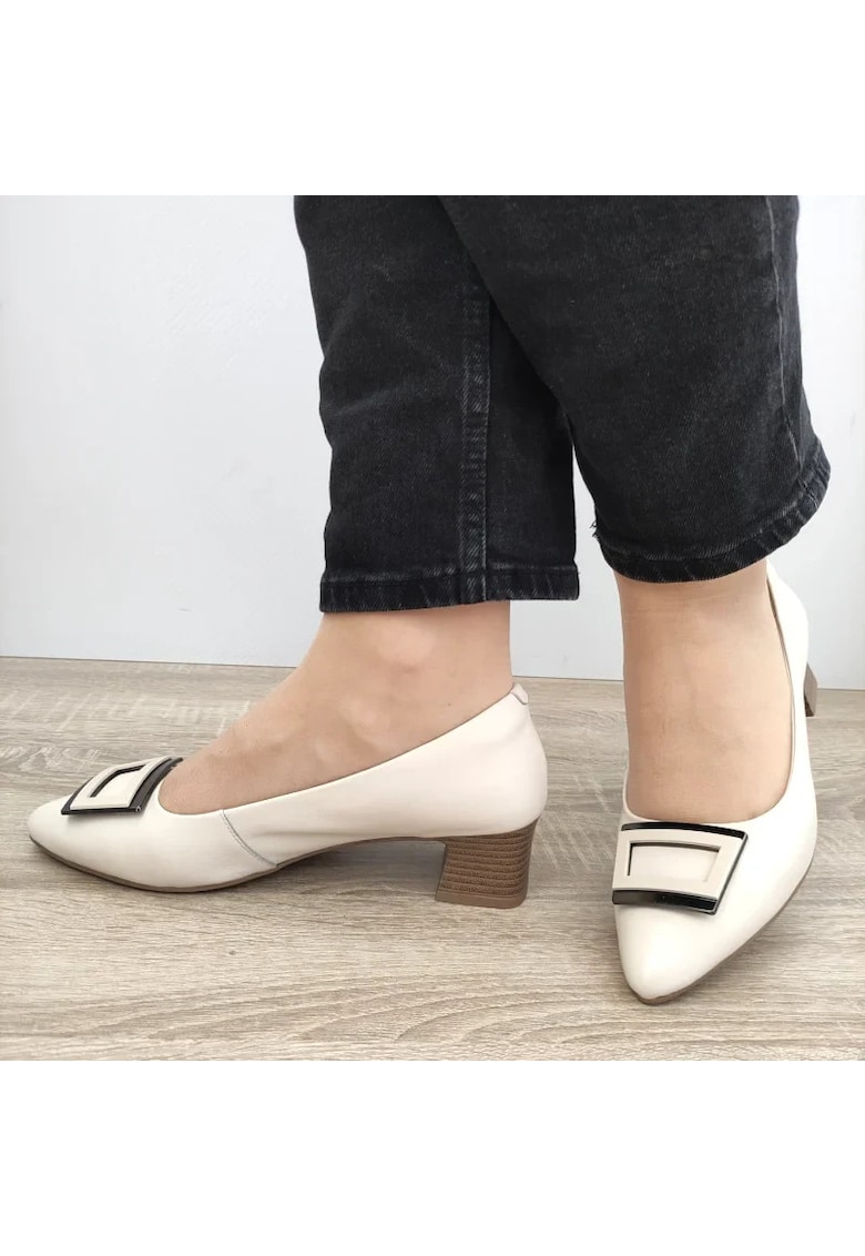 Pantofi Eleganti Dama 91158-10 Crem - Crem - Crem