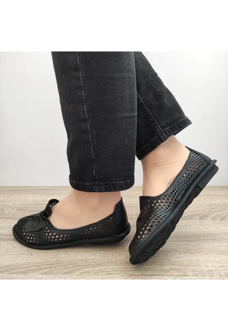 Pantofi Perforati Dama 6670-07 Negri - Negru - Negru