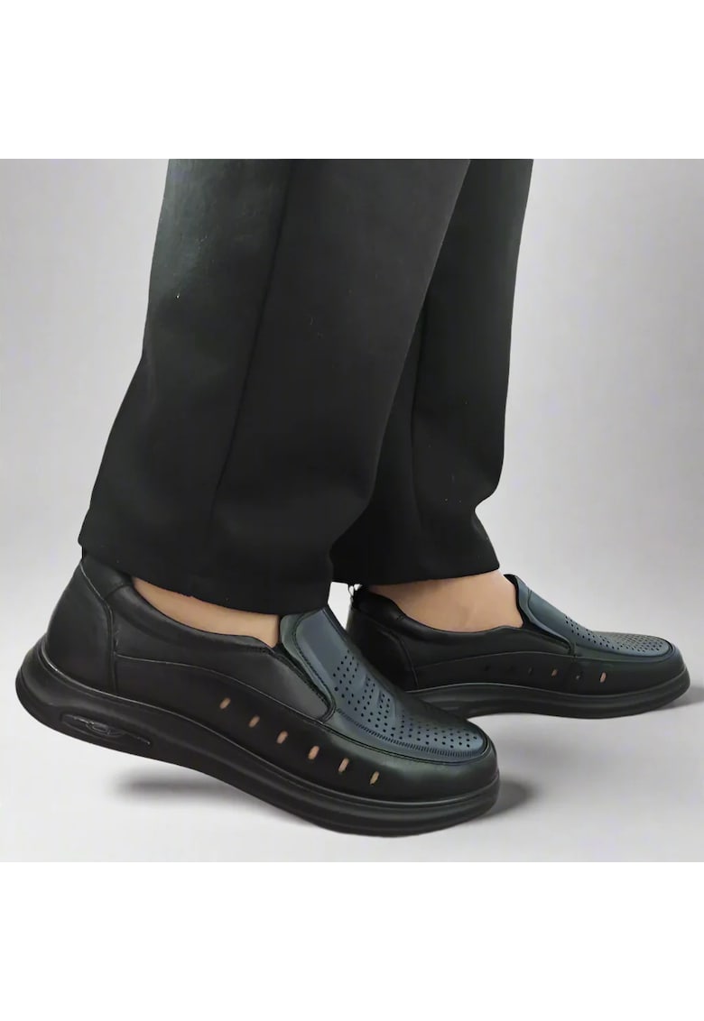 Pantofi Casual Perforati Barbati 19156 Negri - Negru - Negru