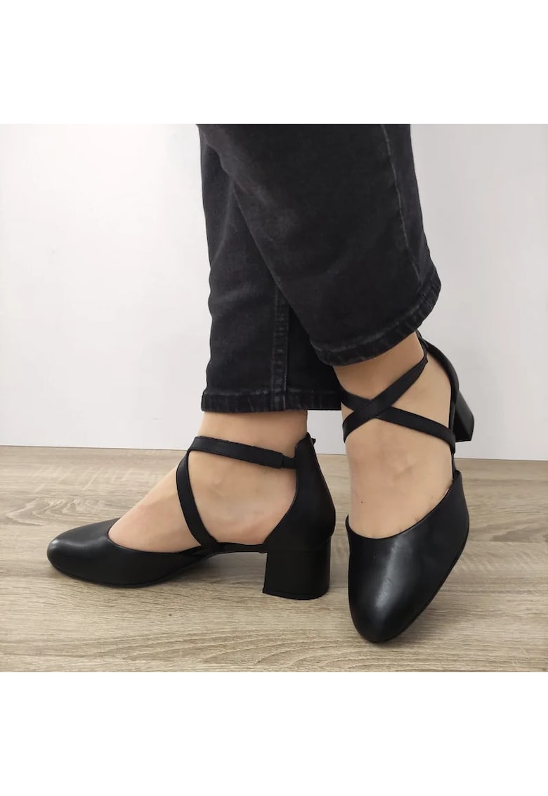 Pantofi Decupati Dama 82302-44 Negri - Negru - Tamaris - imagine 1