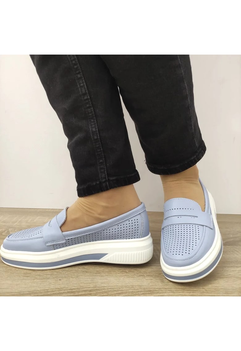 Pantofi Perforati Dama B929724 Bleu - Albastru - Albastru