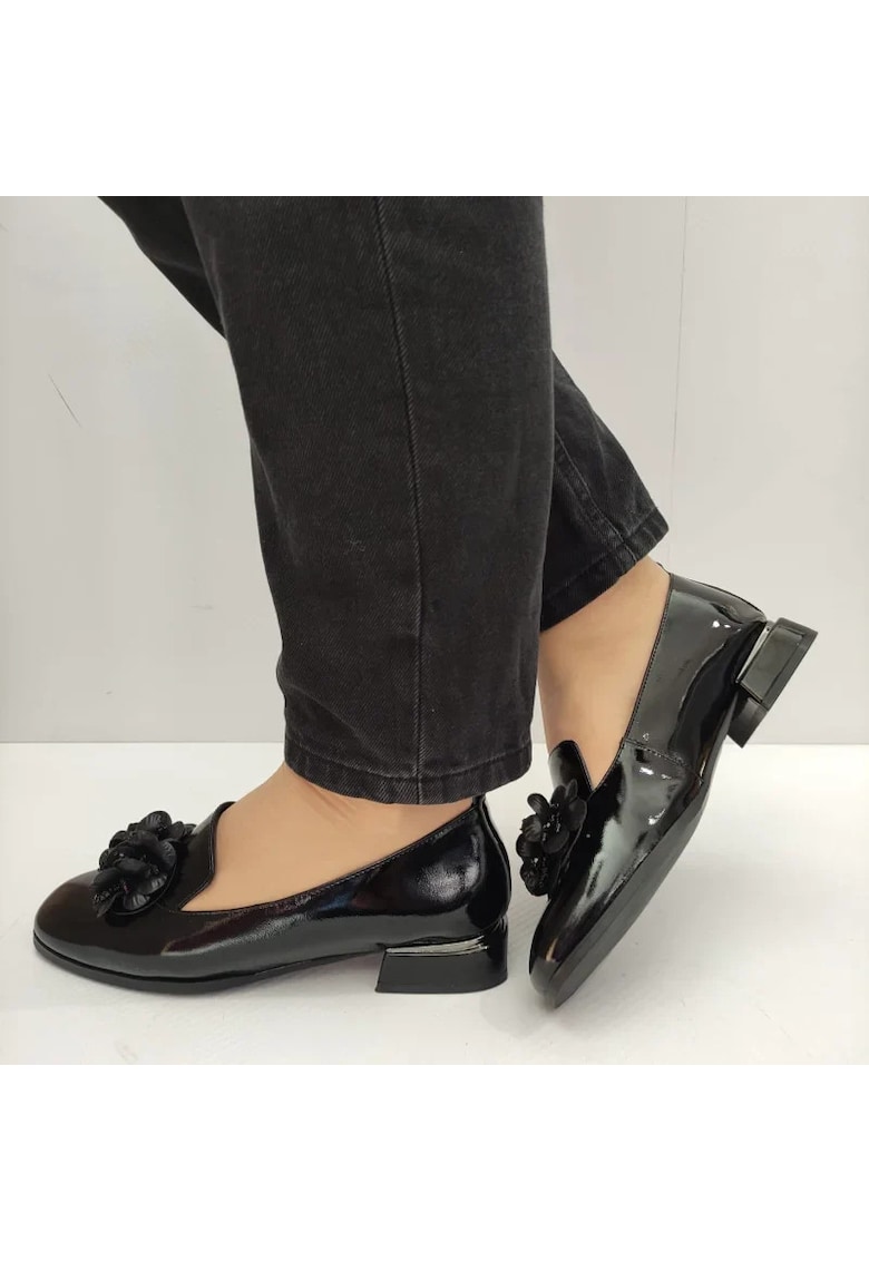 Pantofi Eleganti Dama H5215-3426 Negri Lac - Negru - Negru
