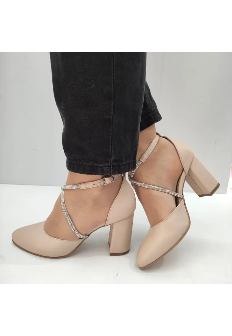 Pantofi Eleganti Dama 3671 Bx 132 Roz Nude - Roz - Roz
