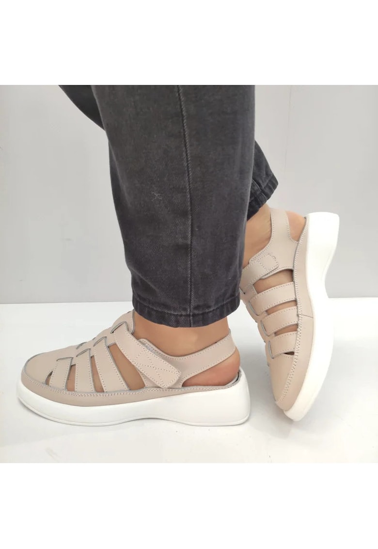 Sandale Casual Dama 7551 Bej - Bej - Bej