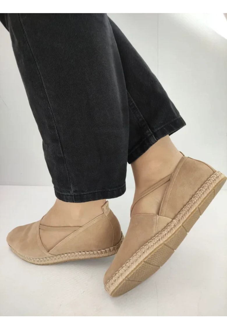 Pantofi Casual Dama 24620-44 Bej Velur - Bej -