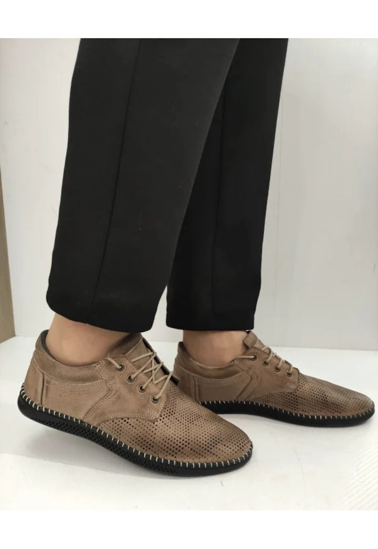 Pantofi Perforati Barbati 138 Bej - Bej -