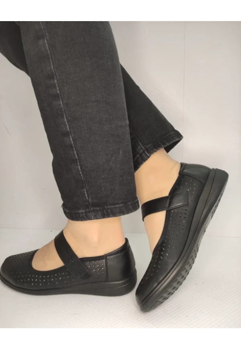 Pantofi Perforati Dama 60020A 01-N Negri - Negru - Negru