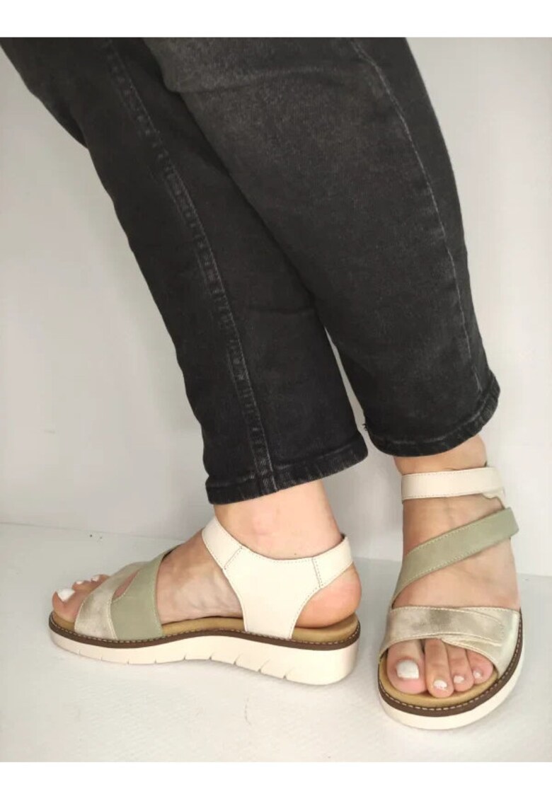 Sandale Casual Dama D2050-62 Bej + Color - Bej