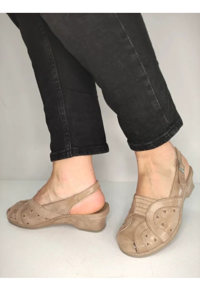 Sandale Casual Dama 0019Pt Roma 03-N Bej - Bej - Bej