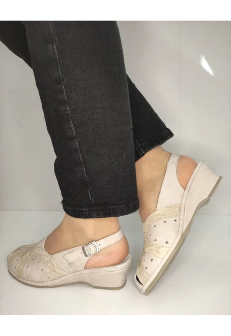 Sandale Casual Dama 0019Pt Roma 52-N Crem - Crem - Crem