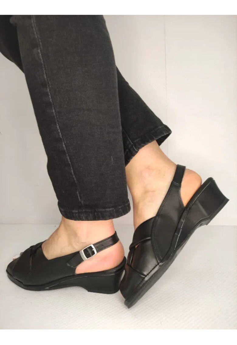 Sandale Casual Dama 0026T Roma 01-N Negre - Negru - Negru