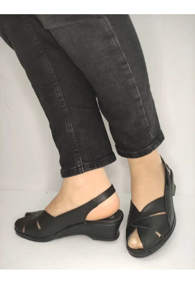 Sandale Casual Dama 0111T Roma 01-N Negre - Negru - Negru