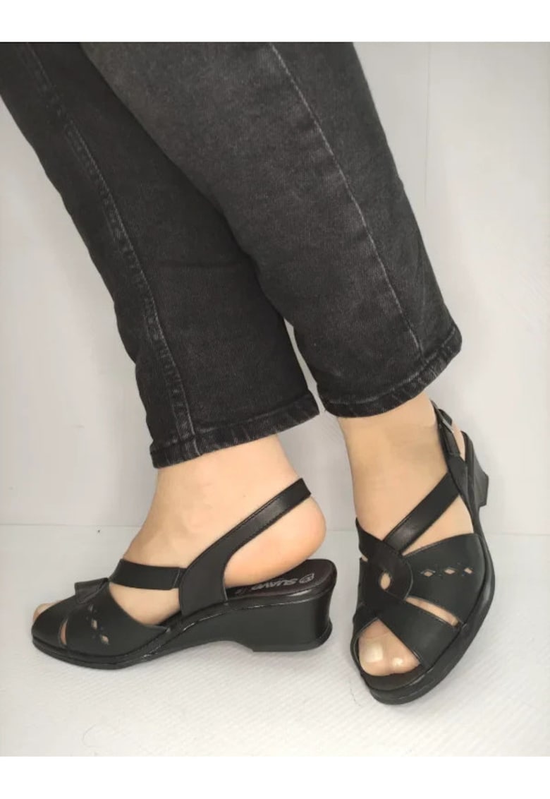 Sandale Casual Dama 0264Pt Roma 01-N Negre - Negru