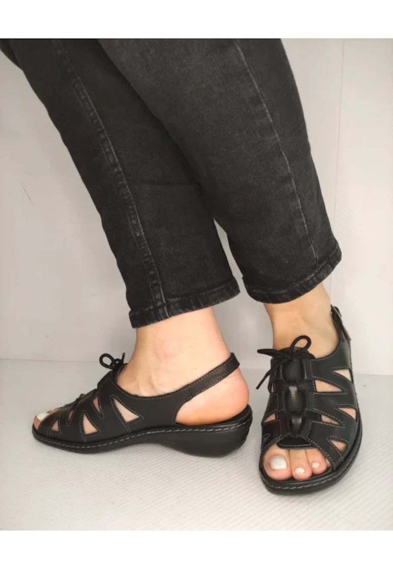 Sandale Casual Dama 0904Pt Paris 01-N Negre - Negru - Negru