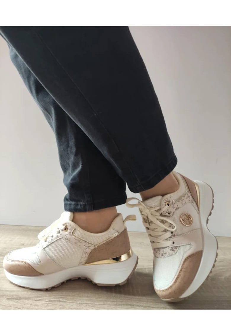 Pantofi Casual Dama Wsc250524-7 Bej Deschis Cu Grej - Bej -