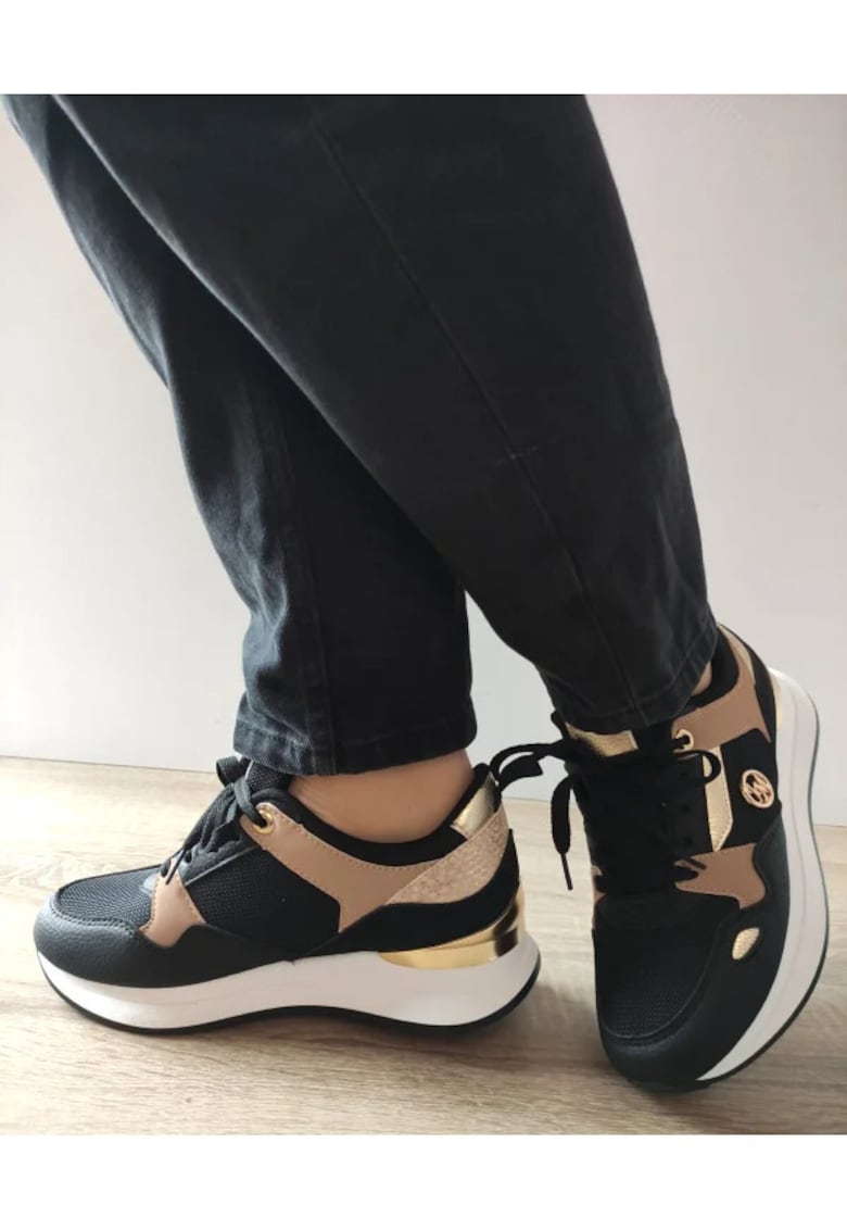 Pantofi Casual Dama Wsc250721-1 Negri Cu Maro - Negru -