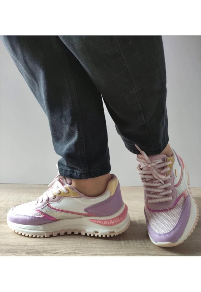 Pantofi Casual Dama 250533-18 Mov Cu Alb - Mov