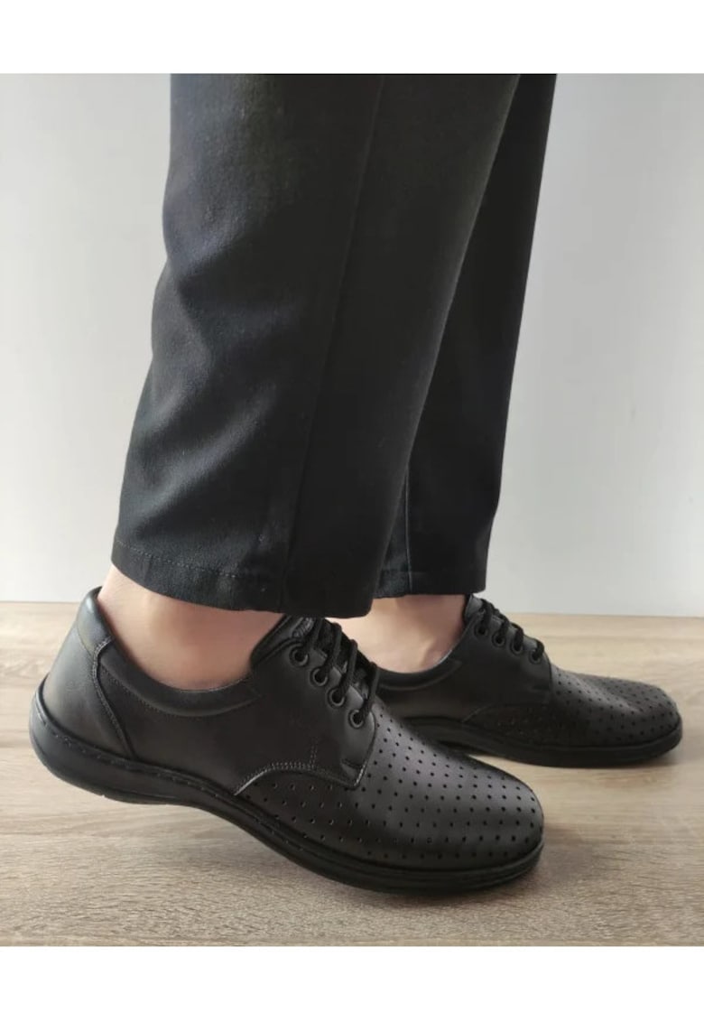 Pantofi Casual Perforati Barbati 147 01-N Negri - Negru -