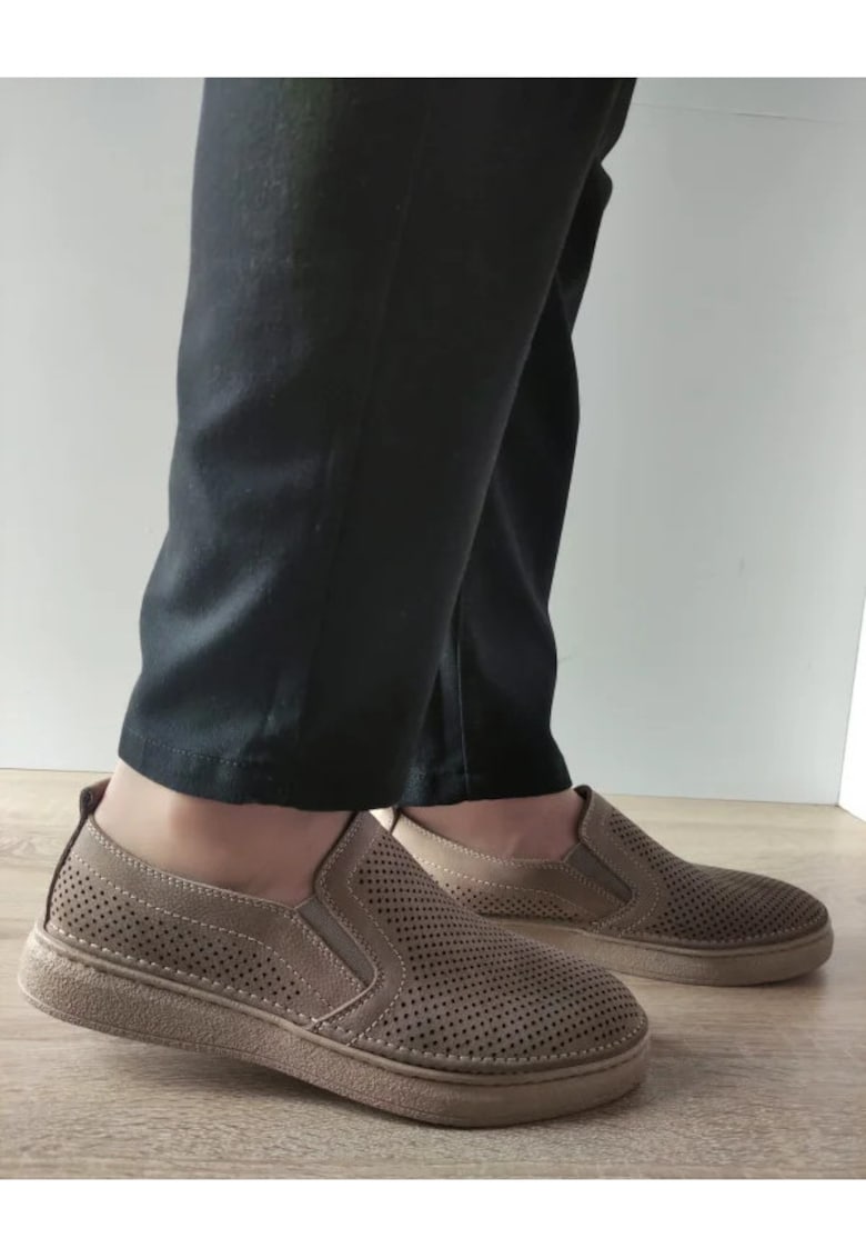 Pantofi Perforati Barbati B69-320 Bej - Bej - Bej