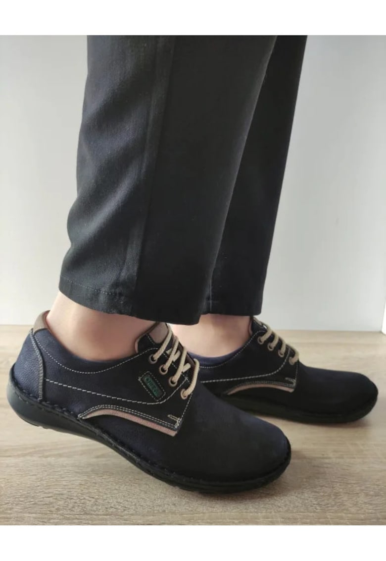 Pantofi Casual Perforati Barbati 9553 42-2 Dark Navy - Albastru - Albastru - Otter - imagine 1