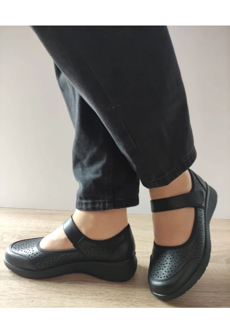 Pantofi Casual Perforati Dama 860022A 01-N Negri - Negru -