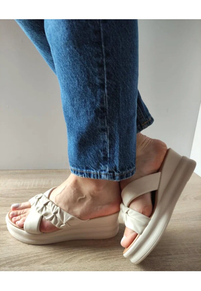 Saboti Casual Dama 49011 Crem - Crem - Crem