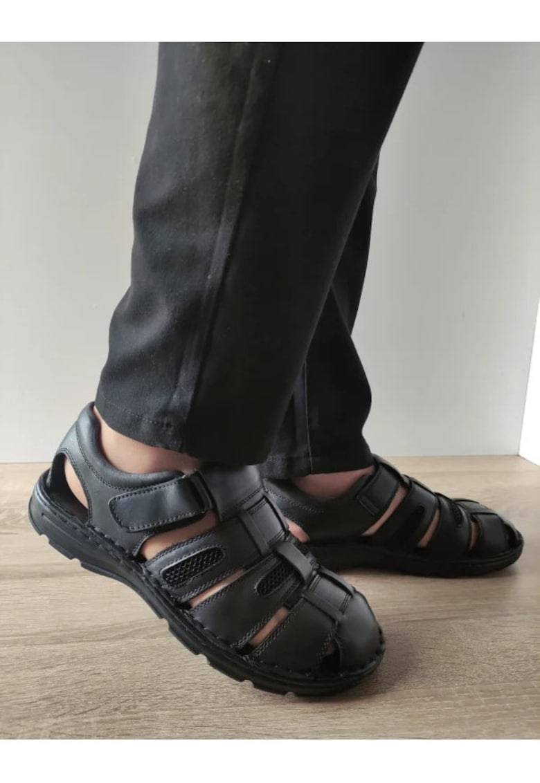 Sandale Casual Barbati 23061 Negre - Negru - Negru