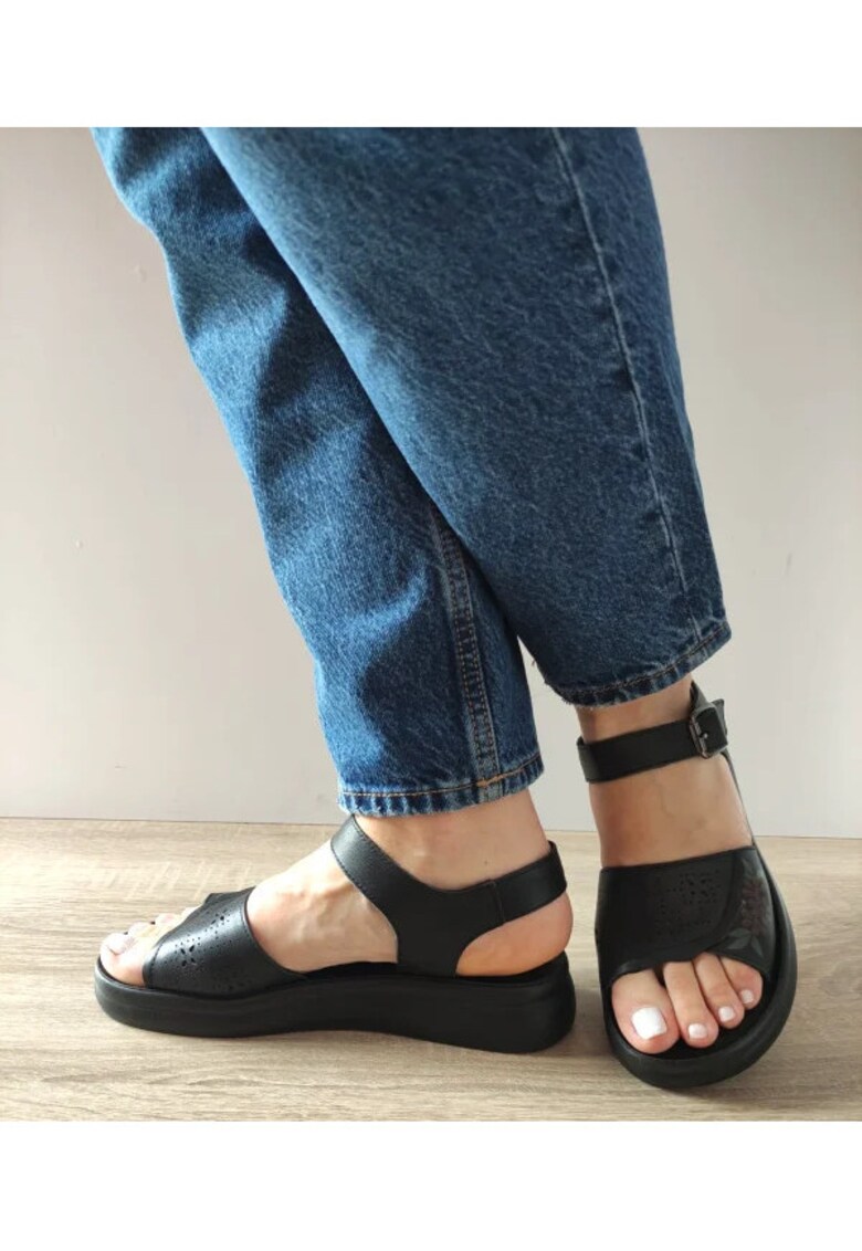 Sandale Casual Dama 28-38 Negre - Negru - Negru